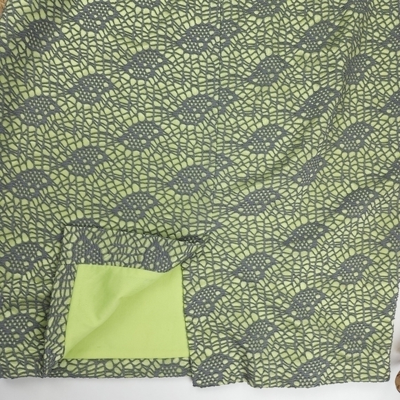 Mossimo Green Gray Laced Embroidered Skirt Sz M - Picture 5 of 7